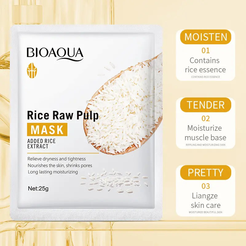 Bioaqua Rice Face Care Sheet Masks